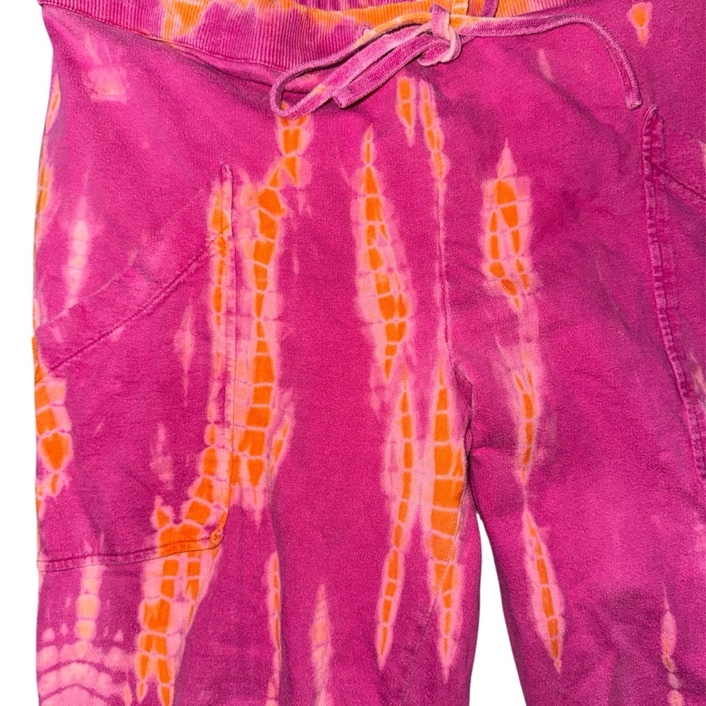 Abacaxi Pink Orange Tie Dye Jogger Pants | Size S–L | Ethical Slow Fashion - Picture 6 of 9